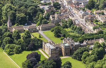 Areial shot of Corsham Court