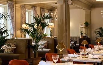 Interior of the Emberwood brasserie at The Francis Hotel in central Bath