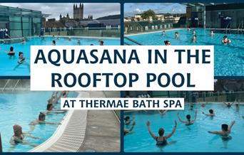Aquasana session in the Rooftop Pool at the Thermae Bath Spa