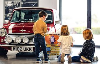 Children taking part in the Big Bug Hunt at Haynes Motor Museum