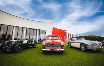 Classic Cars outside Haynes Motor Museum