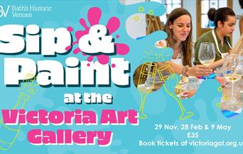 Sip & Paint Banner