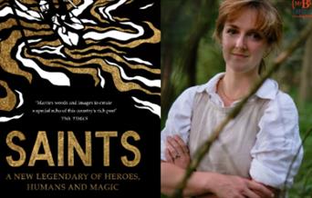 Author Amy Jeffs with her book Saints