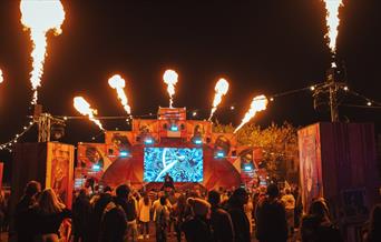 FEAR Scream Park Fire Show