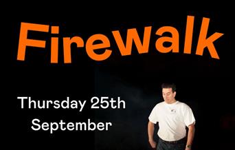 Poster for Firewalk event - 25th September at the Lansdown Cricket Club, raising money for RUHX