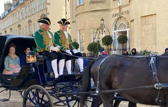 Fred Mawer Tours Bridgerton Scenes outside Dukes Hotel