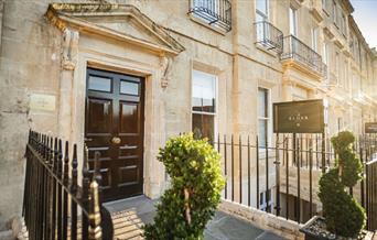 Exterior of a Georgian townhouse in Bath 
