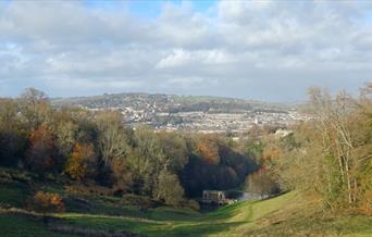 view of bath over a hill