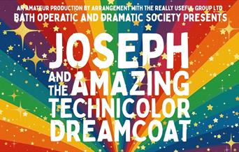 A rainbow and sparkle infused background feature the title of the show.