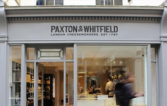 The exterior of the Paxton & Whitfield cheesemonger in Bath