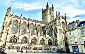 Exterior shot of Bath Abbey