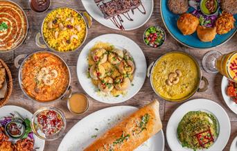Plates of food at Sarthi