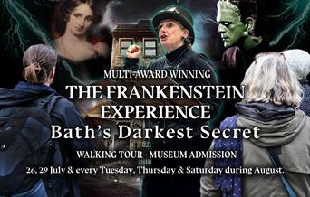 Frankenstein artwork with text and dates of tours.