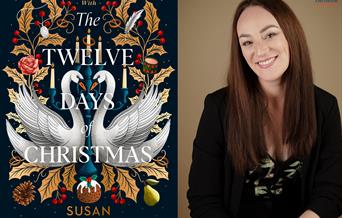 Stokes-Chapman and the cover of her book.