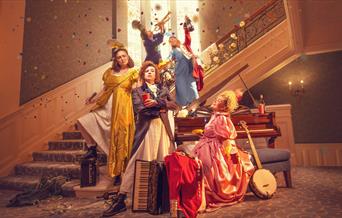 Women celebrating in a Georgian house