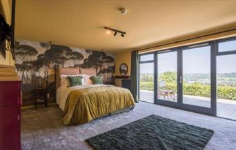 Bedroom looking over Yeo Valley