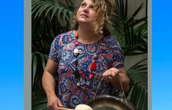 woman with gong