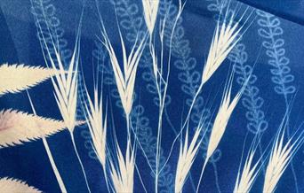 Image showing leaves printed onto material