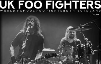 Black and White UK Foo Fighters Poster
