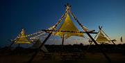 Mendip basecamp at night