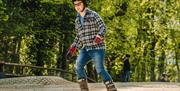 Dry slope skiing at Mendip Activity Centre