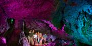 Group exploring the Wookey Hole Caves