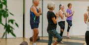 Group doing yoga