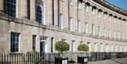 Exterior of the front entrance to the Royal Crescent Hotel & Spa in Bath