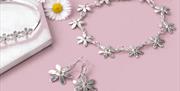 Silver daisy set
