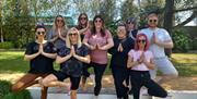 Group doing yoga