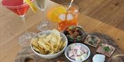 Cocktails and nibbles