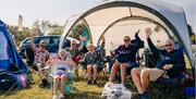 Family at Mendip Basecamp