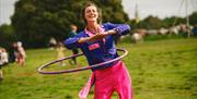 Person hula hooping