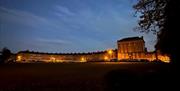 Royal Crescent lit up in the dark