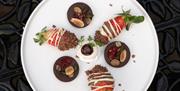 Plate of chocolate covered strawberries