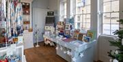 Interior shot of the gift shop and its items