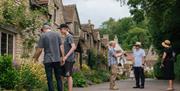 group exploring village