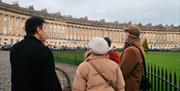 Jules showing a tour the Royal Crescent