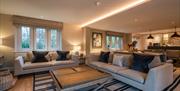 Interior of one of the luxury holiday cottages at Lucknam Park in Thickwood, near Bath