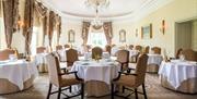Interior of the Hywel Jones Restaurant at Lucknam Park in Thickwood, near Bath