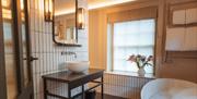 Interior of one of the en-suite bathrooms at No.15 by GuestHouse, Bath