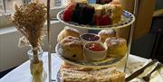One of the afternoon teas available at The Jane Austen Centre's Regency Tea Room in Bath.