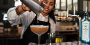Bartender making a cocktail