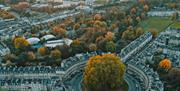 Aerial view of The Circus, Bath