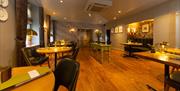 Interior of the Olive Tree Restaurant in Bath, Somerset
