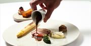 One of the dishes at The Olive Tree restaurant in Bath, Somerset