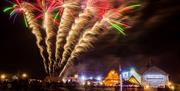 Fireworks next to The Railway Inn