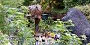 Dinosaur models at Wookey Hole Caves