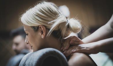 Person having a shoulder massage