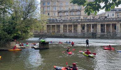 Starting to paddle